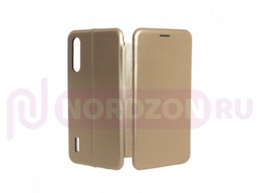 Чехол Xiaomi Mi 9, книжка боковая, золото, Fashion