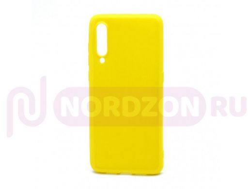 Чехол Xiaomi Mi 9, силикон, глянцевый, ультратонкий, жёлтый
