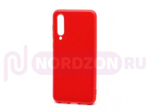 Чехол Xiaomi Mi 9SE, силикон, глянцевый, ультратонкий, красный