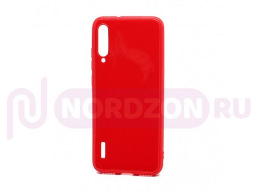 Чехол Xiaomi Mi A3/Mi CC9e, силикон, глянцевый, ультратонкий, красный