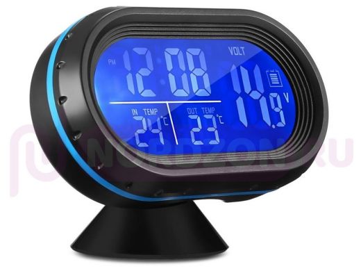 Часы VST-7009V часы авто  (температура, будильник, вольтметр)/75/150
