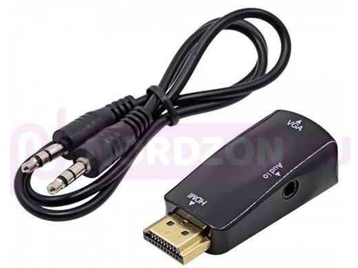 Переходник HDMI штекер / VGA гнездо видео переходник 