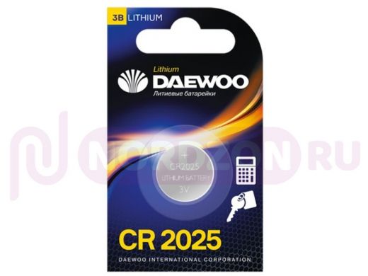 Элементы питания  CR2025  Daewoo  CR2025 BL-1
