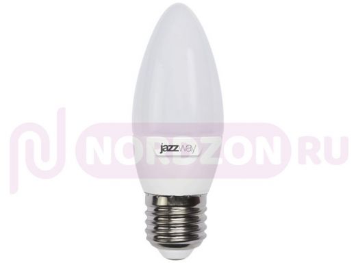 Светодиодная лампа JazzWay PLED-ECO  C37 5W  3000К 400Lm E27