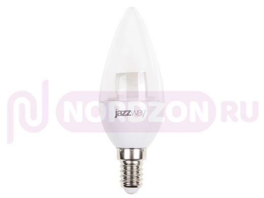 Светодиодная лампа JazzWay PLED-ECO  C37 5W  3000К 400Lm E14
