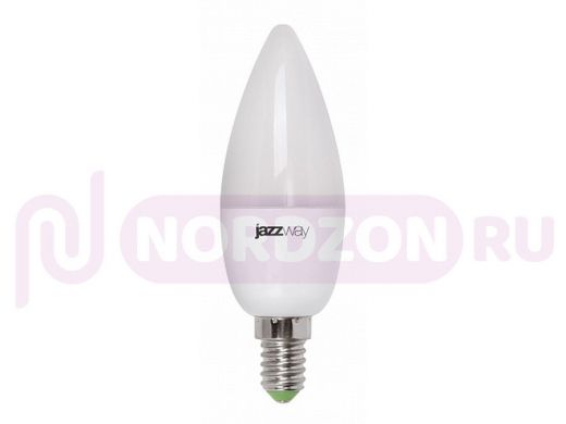 Светодиодная лампа JazzWay PLED-SUPER POWER C37 7W=60W  CL (прозр. стекло)  4000K 540Lm  E14  230/50