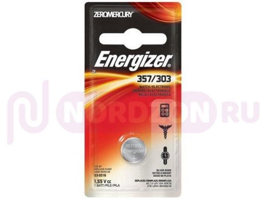 Элемент питания AG13 Energizer  Silver Oxide 357
