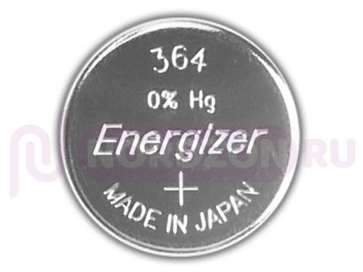 Элемент питания AG1  Energizer  Silver Oxide 364