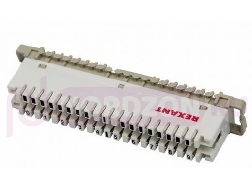 Плинт 10 pin размыкаемый, маркировка 0-9 (монтаж на рейку)  REXANT