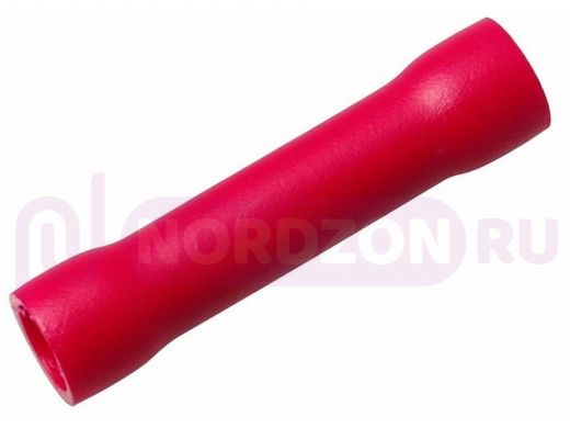 Соединительная гильза изолированная L-26 мм 0.5-1.5 мм? (ГСИ 1.5/ГСИ 0,5-1,5) красная REXANT