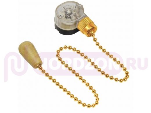 Выключатель для настенного светильника c  деревянным наконечником Gold