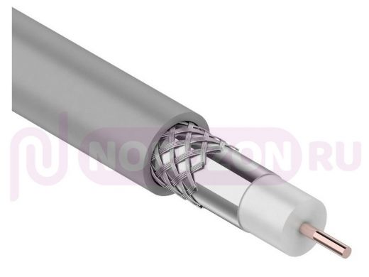 RG8X  кабель коаксиальный серый 50 Ом для мобильного интернета 4G и LTE,CCS/Al/A 75 % 100м 