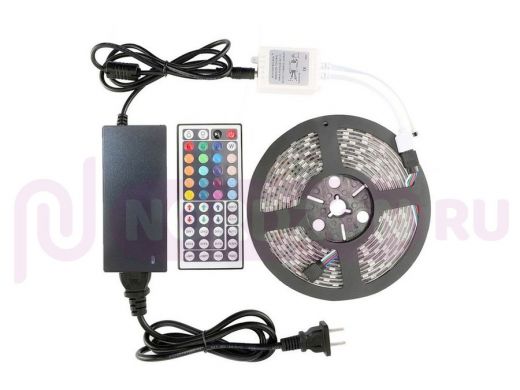 Набор LED лента RGB Огонёк LD-53A (5м-5050,IP65,блок,пульт)  блок питания, пульт
