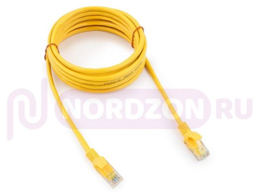 Патч-корд Cablexpert PP10-3M/Y кат.5e, 3м, медный UTP литой, многожильный (жёлтый) PP10-3M/Y