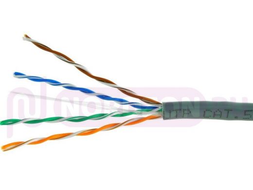 Кабель UTP  Cablexpert UPC-5004E-SO/100C  UTP5e, 4 пары,0.48 мм, медь,однож.,100 м, Fluke Test,серый