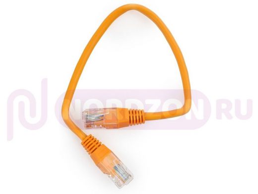 Патч-корд Cablexpert PP12-0.25M/O кат.5e, 0.25м, UTP, литой, многожильный (оранжевый) PP12-0.25M/O