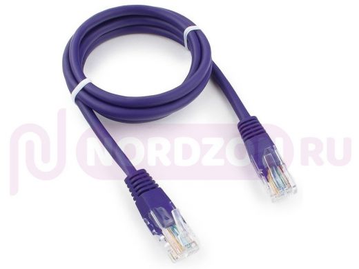 Патч-корд Cablexpert PP12-1M/V кат.5e, 1м, UTP литой, многожильный (фиолетовый) PP12-1M/V