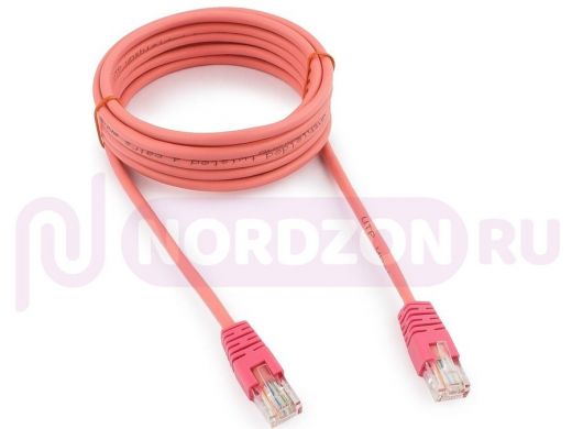 Патч-корд Cablexpert PP12-3M/RO кат.5e, 3м, UTP литой, многожильный (розовый) PP12-3M/RO