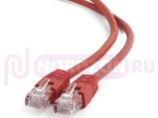 Патч-корд Cablexpert PP6U-0.5M/R кат.6, 0.5м, UTP литой, многожильный (красный) PP6U-0.5M/R