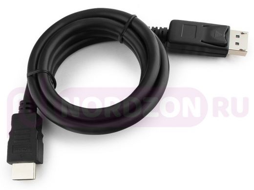 Шнур DisplayPort штекер / HDMI штекер 1метр  Cablexpert CC-DP-HDMI-1M  20M/19M, черный, экран