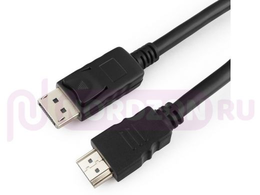 Кабель DisplayPort / HDMI  5.0м  Cablexpert CC-DP-HDMI-5M, 20M/19M, черный, экран, пакет