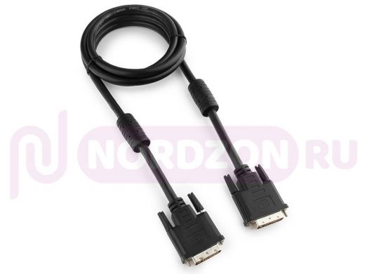 Кабель DVI-D  1,8м  dual link Cablexpert CC-DVI2-BK-6, 25M/25M,черный,экран, феррит.кольца, пакет C