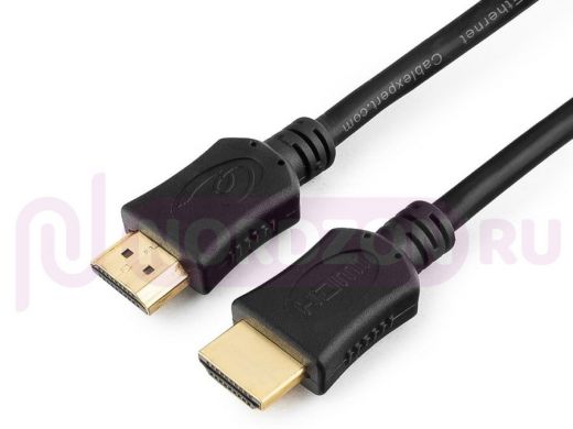 Шнур  HDMI / HDMI  1 м  Cablexpert CC-HDMI4L-1M, v1.4, 19M/19M, серия Light, черный, позолоч.,эк