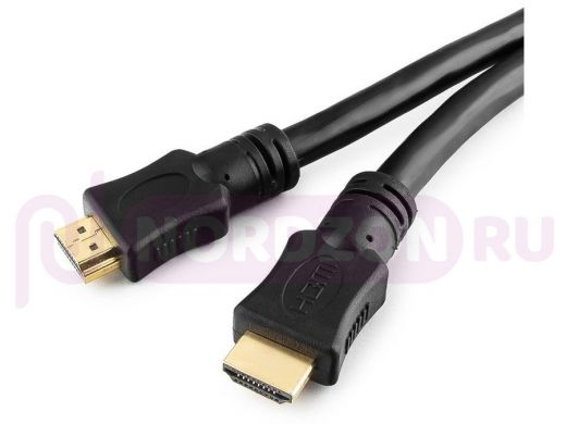 Шнур  HDMI / HDMI 20м  Cablexpert CC-HDMI4-20M, v1.4, 19M/19M, черный, позол.разъемы, экран