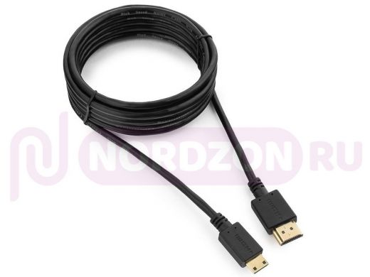 Кабель HDMI-miniHDMI Cablexpert CC-HDMI4C-10, 19M/19M, 3.0м, v1.4, 3D, Ethernet, черный, позол.разъе