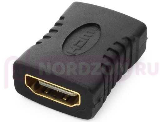 Переходник HDMI-HDMI Cablexpert A-HDMI-FF, 19F/19F, золотые разъемы, пакет A-HDMI-FF