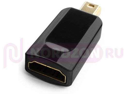 Переходник miniDisplayPort - HDMI, Cablexpert A-mDPM-HDMIF-01, 20M/19F, черный, пакет A-mDPM-HDMIF-0