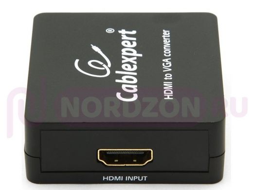 Переходник HDMI гнездо / VGA гнездо Cablexpert DSC-HDMI-VGA-001, HD19FxHD15F, из HDMI в VGA
