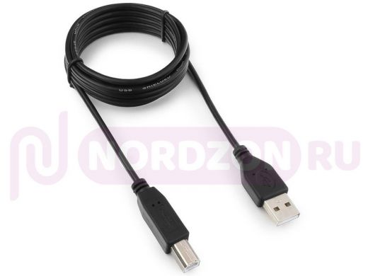 Кабель USB 2.0 Гарнизон GCC-USB2-AMBM-1.8M, AM/BM, 1.8м, пакет GCC-USB2-AMBM-1.8M