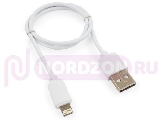 Шнур USB / Lightning (iPhone) Гарнизон GCC-USB2-AP2-0.5M-W AM/Lightning,  0.5м, белый,