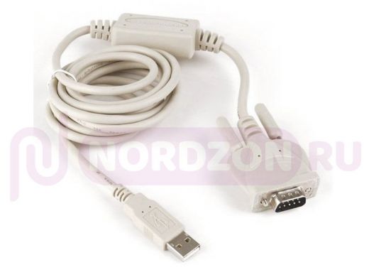 Конвертер COM устройство -> USB порт Cablexpert UAS111, DB9M/AM, 1.8м, WinXP-Win10, пакет UAS111