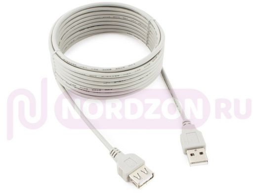 Кабель-удлинитель USB AM/AF  Gembird CC-USB2-AMAF-15,  USB 2.0, 4.5м, пакет
