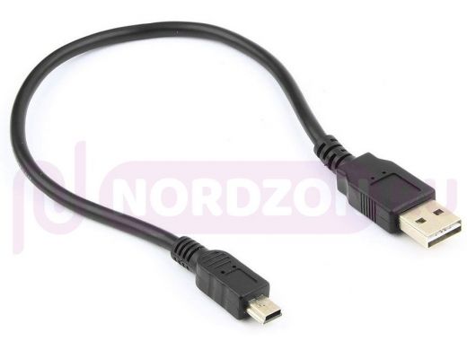 Кабель USB 2.0 Cablexpert CC-5PUSB2D-0.3M, мультиразъем USB, AM/miniB 5P, 30cм, пакет CC-5PUSB2D-0.3