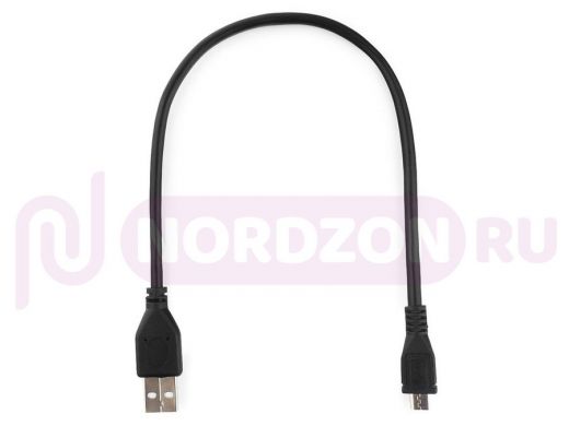 Кабель микро USB (AM/microBM)  0.3 м Pro Cablexpert CCP-mUSB2-AMBM-0.3M, USB 2.0,  экран, черный
