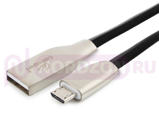 Кабель микро USB (AM/microBM)  0.5 м Cablexpert CC-G-mUSB01Bk-0.5M, USB 2.0,серия Gold,черный