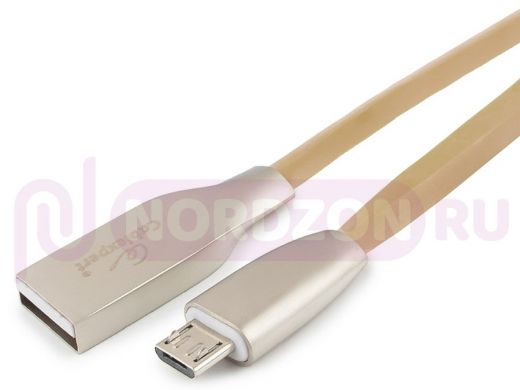 Кабель микро USB (AM/microBM)  1.0 м Cablexpert CC-G-mUSB01Gd-1M, USB 2.0, серия Gold, золотой