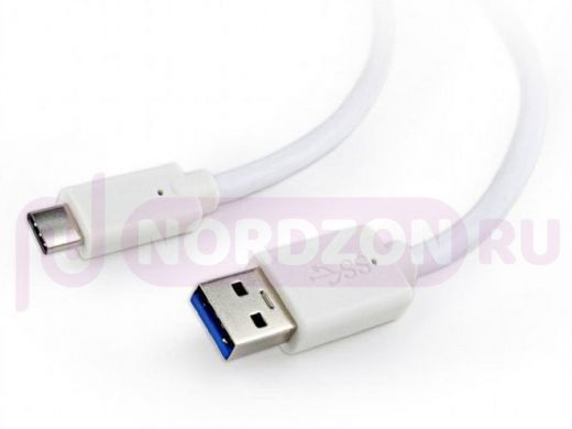 Шнур USB / Type-C Cablexpert CCP-USB3-AMCM-1M-W, USB3.0 AM/USB Type-C, 1м, белый, пакет