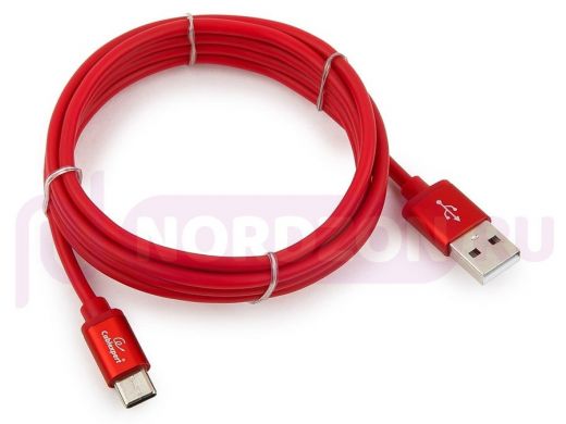 Шнур USB / Type-C Cablexpert CC-S-USBC01R-1.8M, AM/Type-C,серия Silver,длина 1.8м,красный,блистер,2,