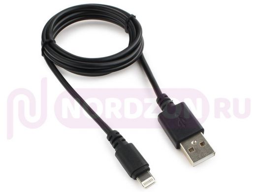 Шнур USB / Lightning (iPhone) Cablexpert CC-USB-AP2MBP AM/Lightning, 1м, черный, пакет