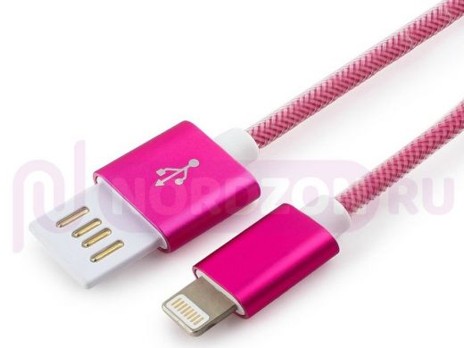 Шнур USB / Lightning (iPhone) Cablexpert CCB-ApUSBr1m, армированная оплетка