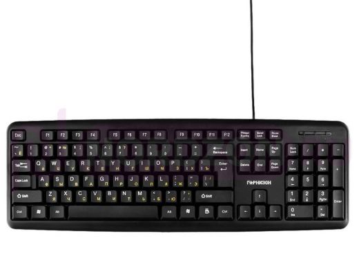 Клавиатура проводная Гарнизон GK-100, USB, черный GK-100