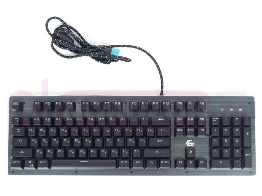 Клавиатура проводная Gembird KB-G550L, USB, черн, переключатели Outemu Blue,104 клавиши,подсветка