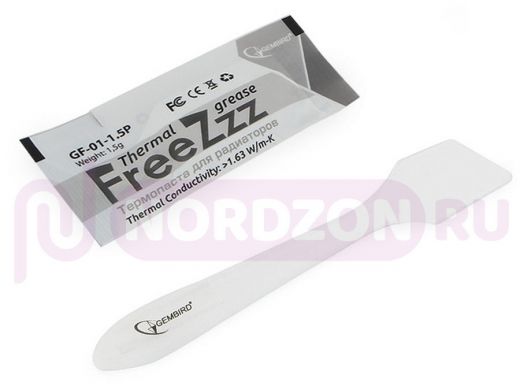 Термопаста Gembird FreeZzz GF-01-1.5P для радиаторов, 1,5 г, пакет GF-01-1.5P