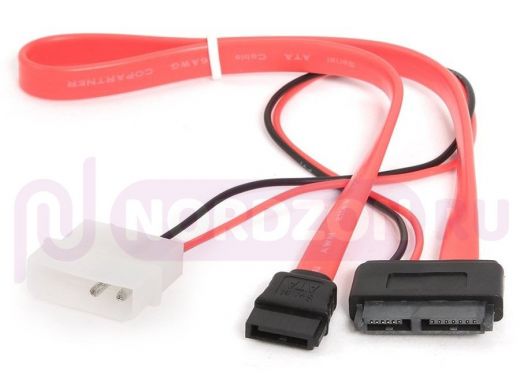 Кабель Combo Slim(mini) SATA Cablexpert CC-SATA-C2, molex+SATA/miniSATA, 6pin+7pin, (длина инт - 35с