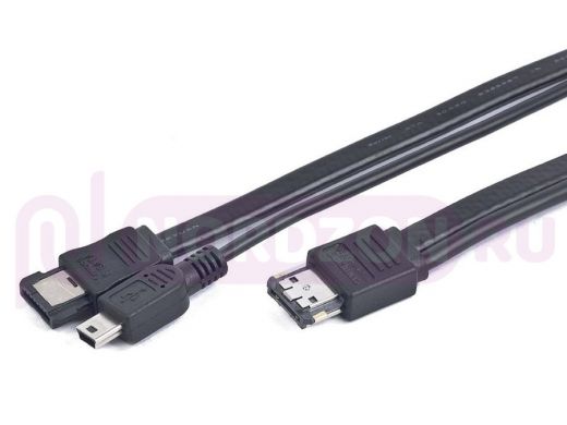 Кабель питания и интерфейсный Y-кабель eSATAp - eSATA/Mini USB, 1м, пакет CC-ESATAP-ESATA-USB5P-1M