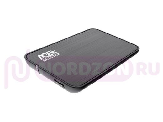 USB 3.0 Внешний корпус 2.5" SATAIII AgeStar 3UB2A8-6G (BLACK) USB3.0, сталь+пластик, черный, безвинт